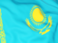 Kazakhstan. Flag background. Download icon.