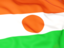 Niger. Flag background. Download icon.