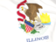Flag of state of Illinois. Flag background. Download icon