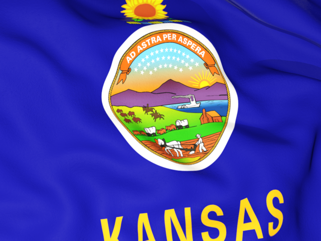 Flag background. Download flag icon of Kansas