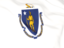 Flag of state of Massachusetts. Flag background. Download icon