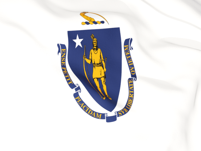 Flag background. Download flag icon of Massachusetts