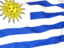 Uruguay. Flag background. Download icon.