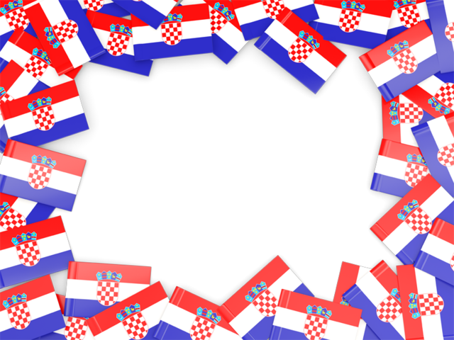 Рамка из флагов. Скачать флаг. Хорватия