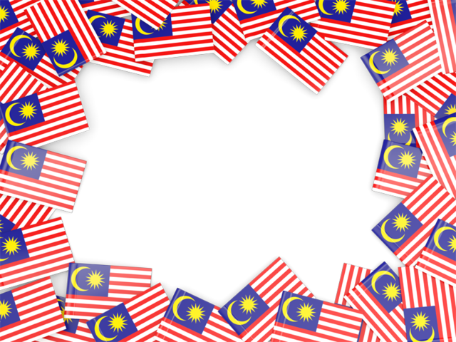 Flag frame. Illustration of flag of Malaysia
