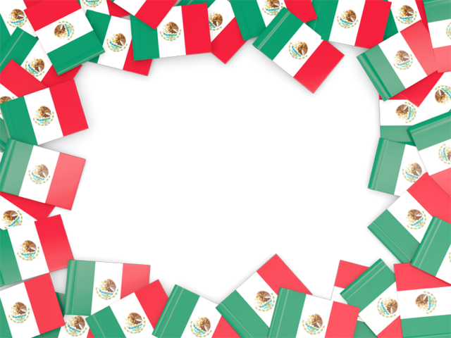 Рамка из флагов. Скачать флаг. Мексика