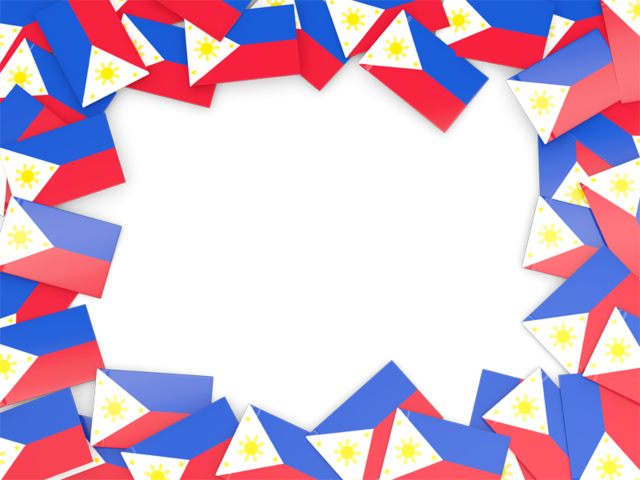 Flag frame. Illustration of flag of Philippines