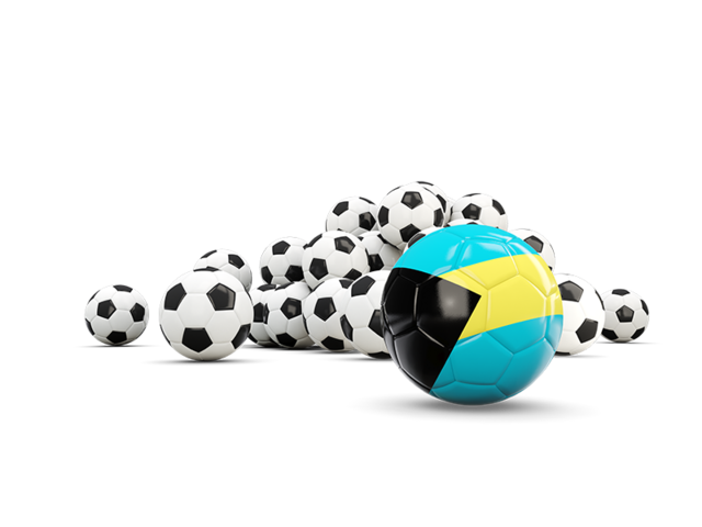 Flag in front of footballs. Download flag icon of Bahamas at PNG format