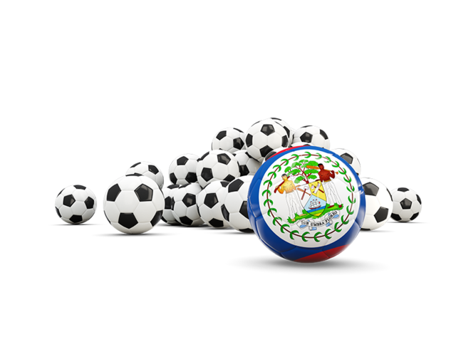 Flag in front of footballs. Download flag icon of Belize at PNG format