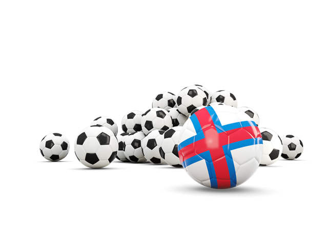 Flag in front of footballs. Download flag icon of Faroe Islands at PNG format