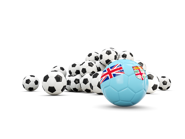 Flag in front of footballs. Download flag icon of Fiji at PNG format