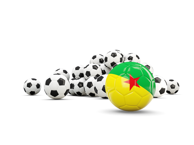 Flag in front of footballs. Download flag icon of French Guiana at PNG format