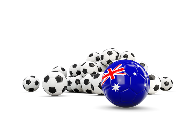 Flag in front of footballs. Download flag icon of Heard Island at PNG format