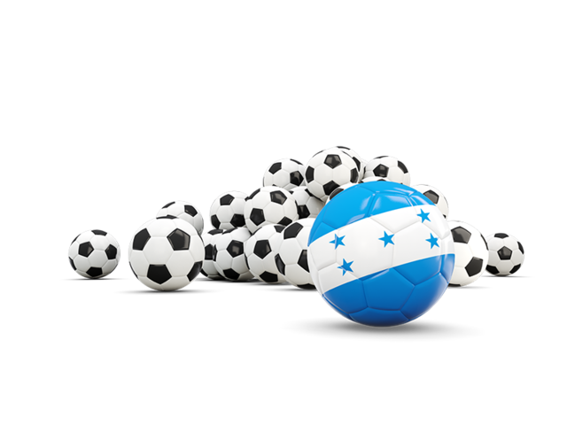 Flag in front of footballs. Download flag icon of Honduras at PNG format