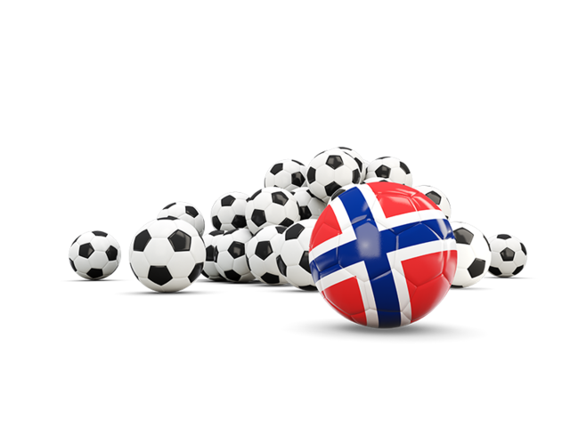 Flag in front of footballs. Download flag icon of Norway at PNG format