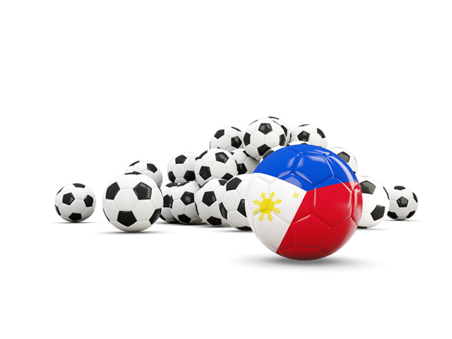 Flag in front of footballs. Download flag icon of Philippines at PNG format