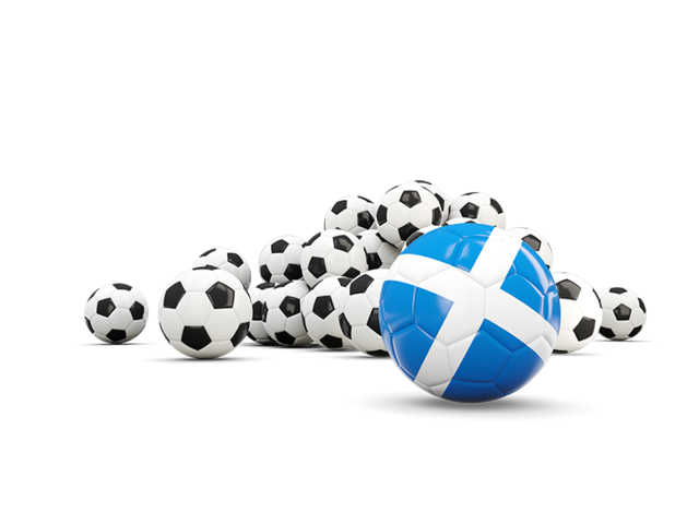 Flag in front of footballs. Download flag icon of Scotland at PNG format