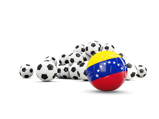 Flag in front of footballs. Download flag icon of Venezuela at PNG format