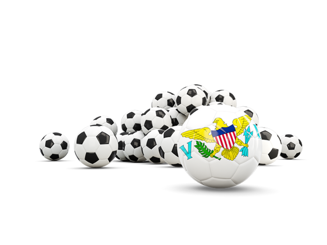 Flag in front of footballs. Download flag icon of Virgin Islands of the United States at PNG format