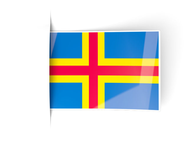 Flag labels. Download flag icon of Aland Islands at PNG format