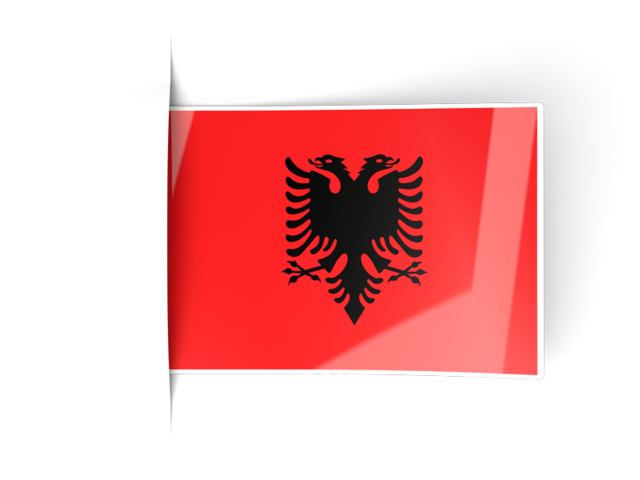 Flag labels. Download flag icon of Albania at PNG format
