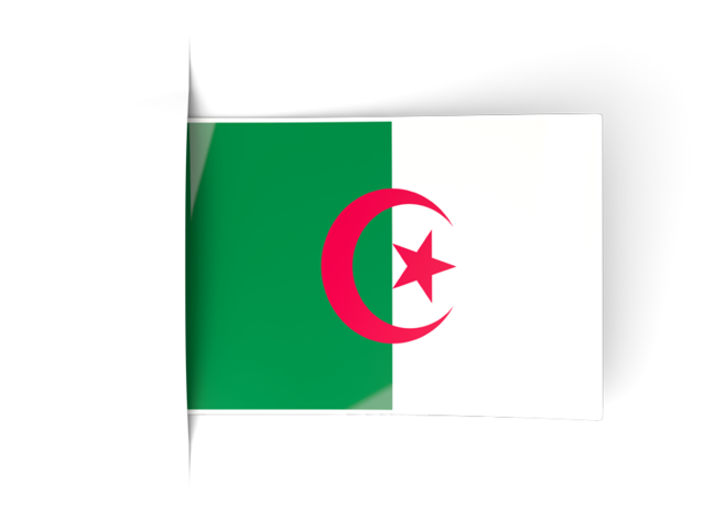 Flag labels. Download flag icon of Algeria at PNG format