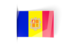 Andorra. Flag labels. Download icon.