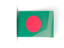 Bangladesh. Flag labels. Download icon.