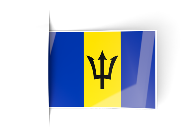 Flag labels. Download flag icon of Barbados at PNG format