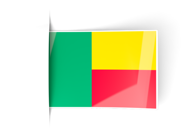 Flag labels. Download flag icon of Benin at PNG format