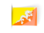 Bhutan. Flag labels. Download icon.