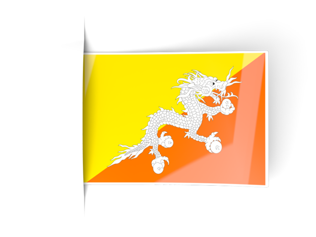 Flag labels. Download flag icon of Bhutan at PNG format