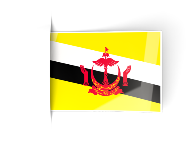 Flag labels. Download flag icon of Brunei at PNG format