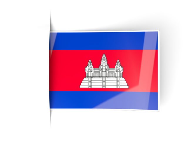 Flag labels. Download flag icon of Cambodia at PNG format