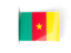 Cameroon. Flag labels. Download icon.