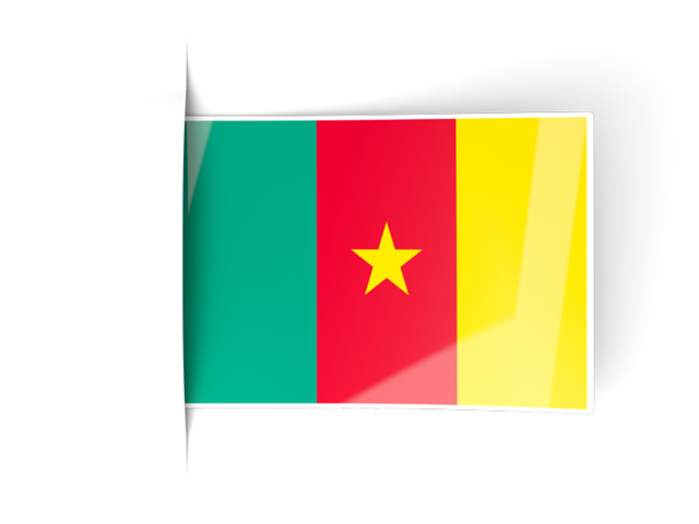 Flag labels. Download flag icon of Cameroon at PNG format