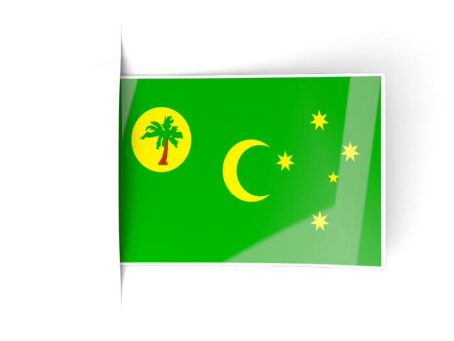 Flag labels. Download flag icon of Cocos Islands at PNG format