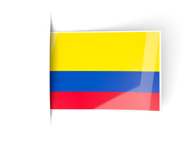 Flag labels. Download flag icon of Colombia at PNG format
