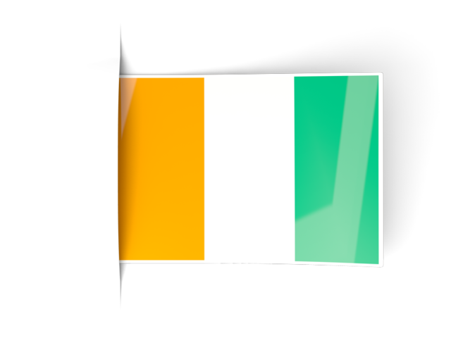 Flag labels. Download flag icon of Cote d'Ivoire at PNG format
