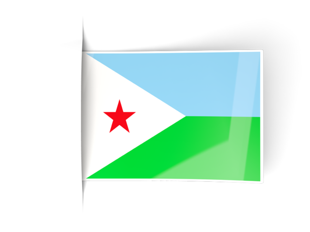 Flag labels. Download flag icon of Djibouti at PNG format