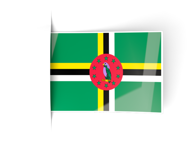 Flag labels. Download flag icon of Dominica at PNG format