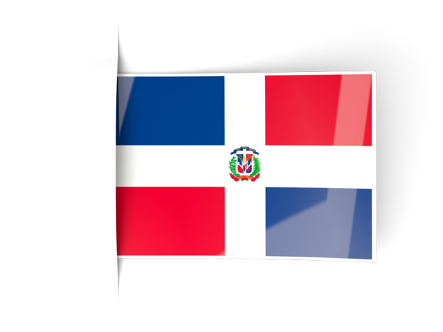 Flag labels. Download flag icon of Dominican Republic at PNG format