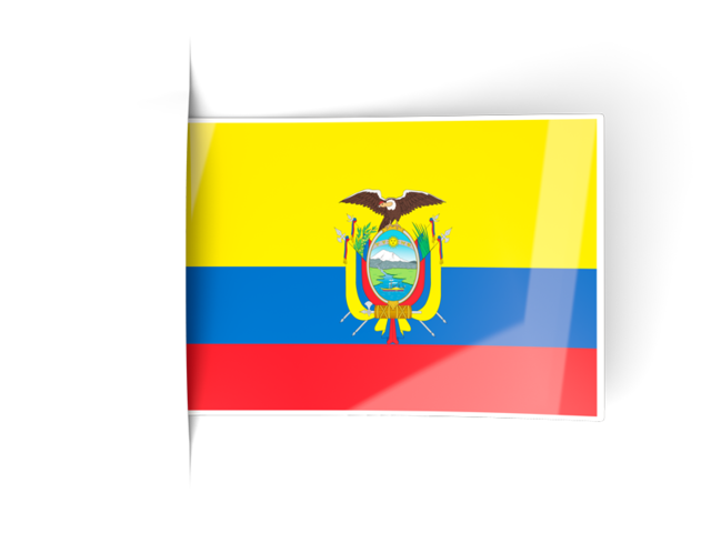 Flag labels. Download flag icon of Ecuador at PNG format