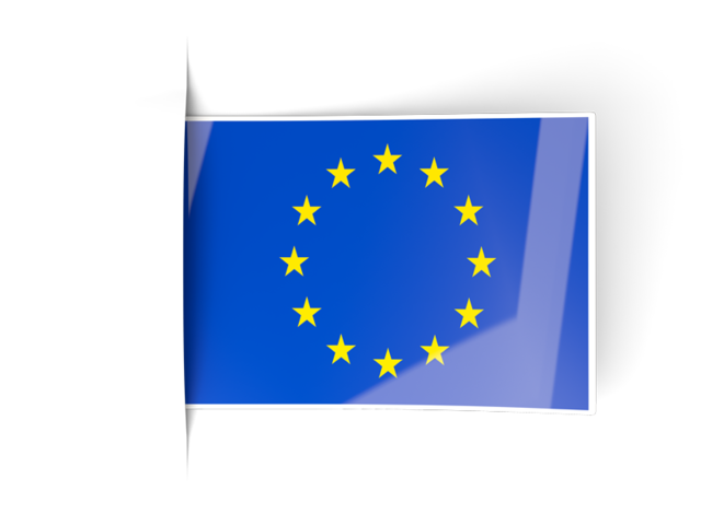 Flag labels. Download flag icon of European Union at PNG format