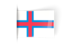 Faroe Islands. Flag labels. Download icon.