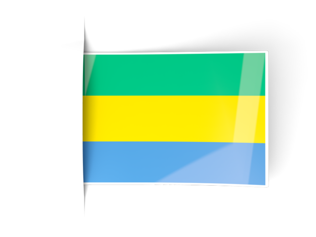 Flag labels. Download flag icon of Gabon at PNG format