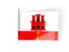 Gibraltar. Flag labels. Download icon.