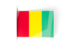 Guinea. Flag labels. Download icon.