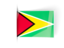 Guyana. Flag labels. Download icon.