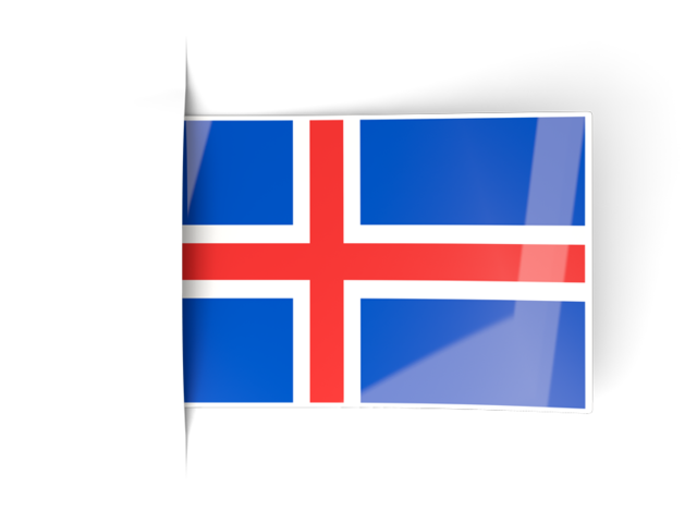 Flag labels. Download flag icon of Iceland at PNG format